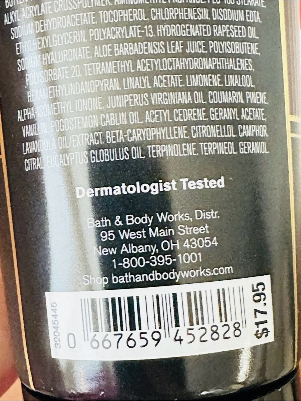Bath & Body Works Bourbon Men's Moisturizing Body Cream - Red and Black